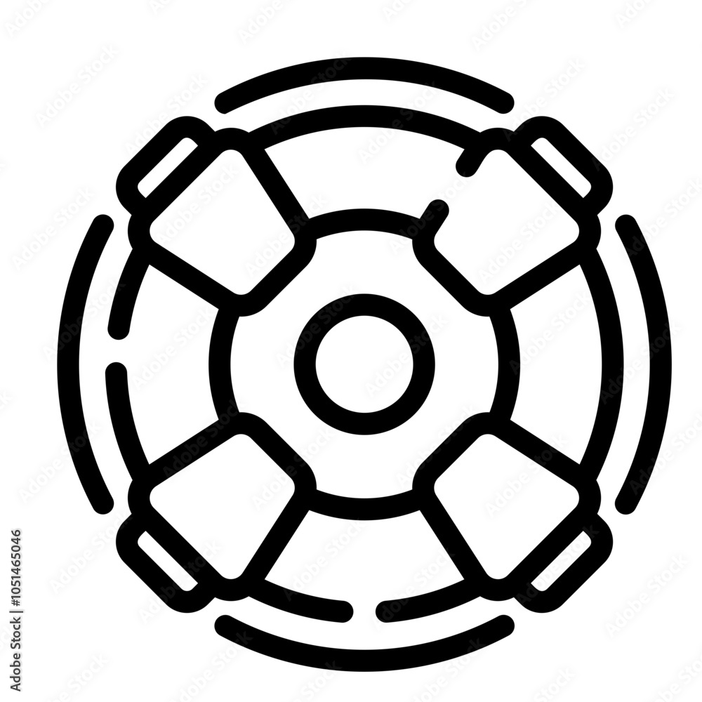 Obraz premium lifebuoy Line Icon
