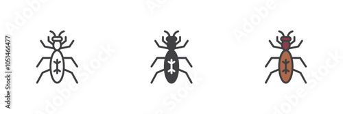 Pismire termite different style icon set