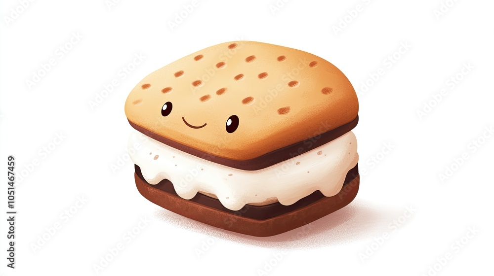 Ice cream sandwich cartoon character image Ice cream sandwich cartoon character image