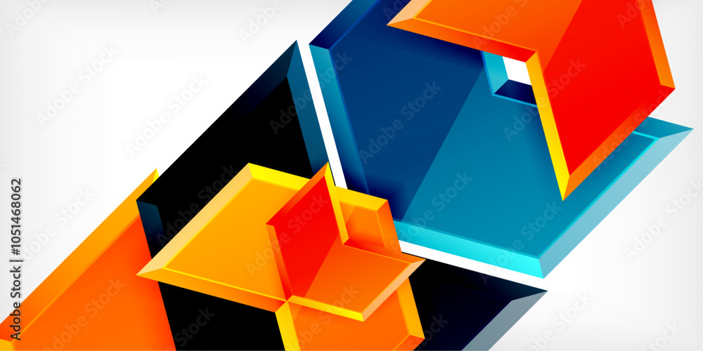Vector 3d arrow techno design template Vector 3d arrow techno design template