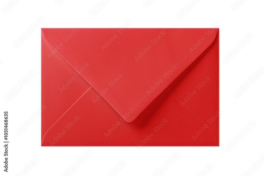 Red paper envelope mockup isolated on a transparent background, PNG. High resolution. Red paper envelope mockup isolated on a transparent background, PNG. High resolution.