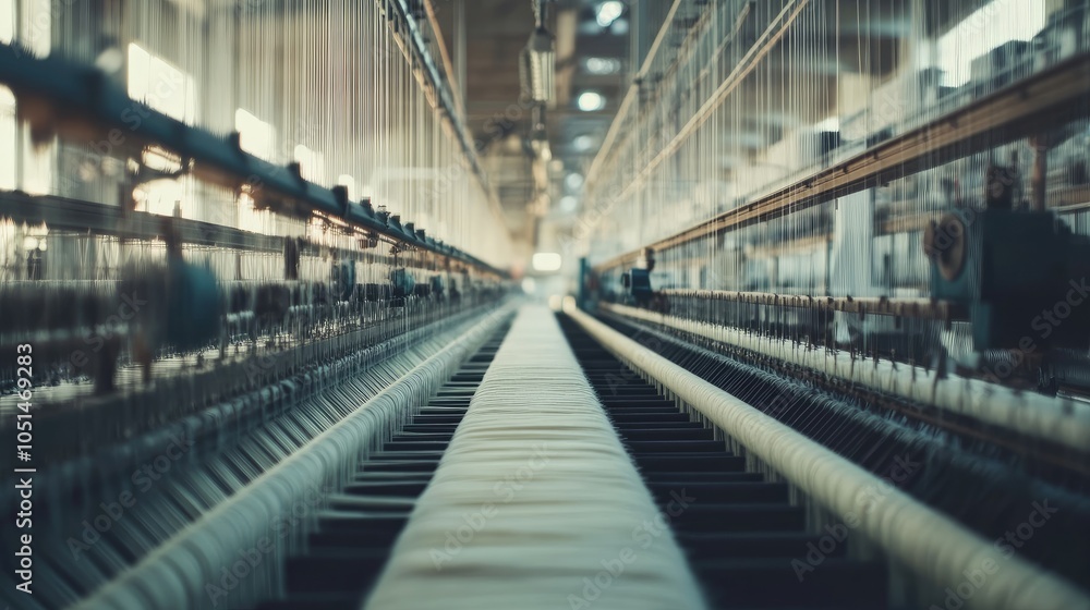 A photo of a modern textile factory with innovative weaving machinery shows sustainable practices, eco-friendly dyes and employees committed to quality control, combining technology and tradition. A photo of a modern textile factory with innovative weaving machinery shows sustainable practices, eco-friendly dyes and employees committed to quality control, combining technology and tradition.