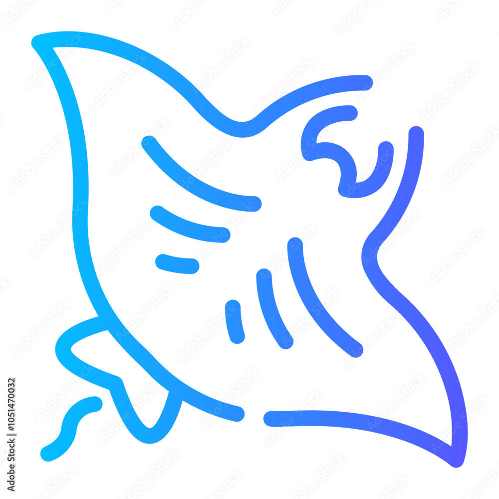 Obraz premium stingray Line Gradient Icon