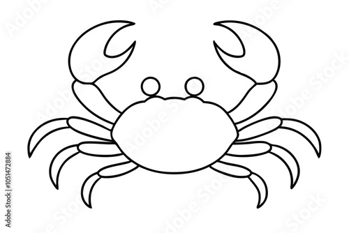 Crabs line art vector illustration. EPS File photo