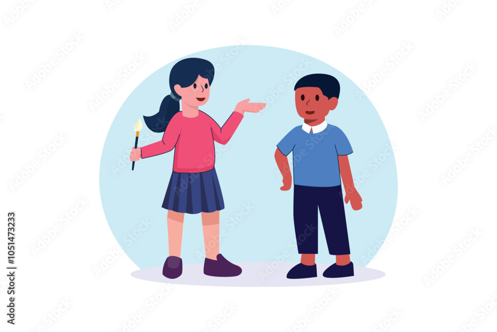 Children's Day Flat Design Illustration Children's Day Flat Design Illustration