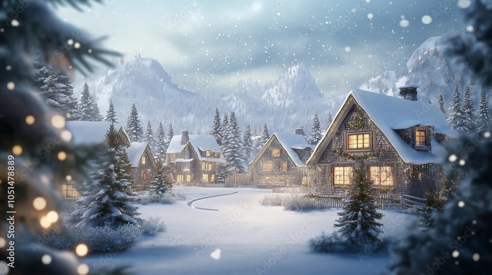 Fototapeta premium nice theme for holiday in winter
