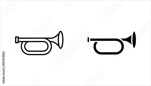 trumpet icon set for your website design, logo, app, UI. vector illustration on white background