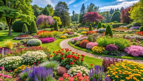 landscaped flower garden