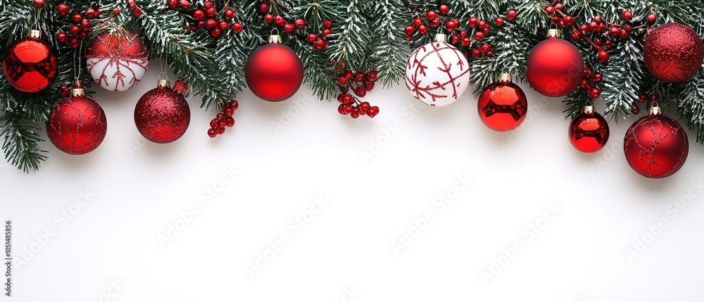 Red and silver christmas balls Red and silver christmas balls