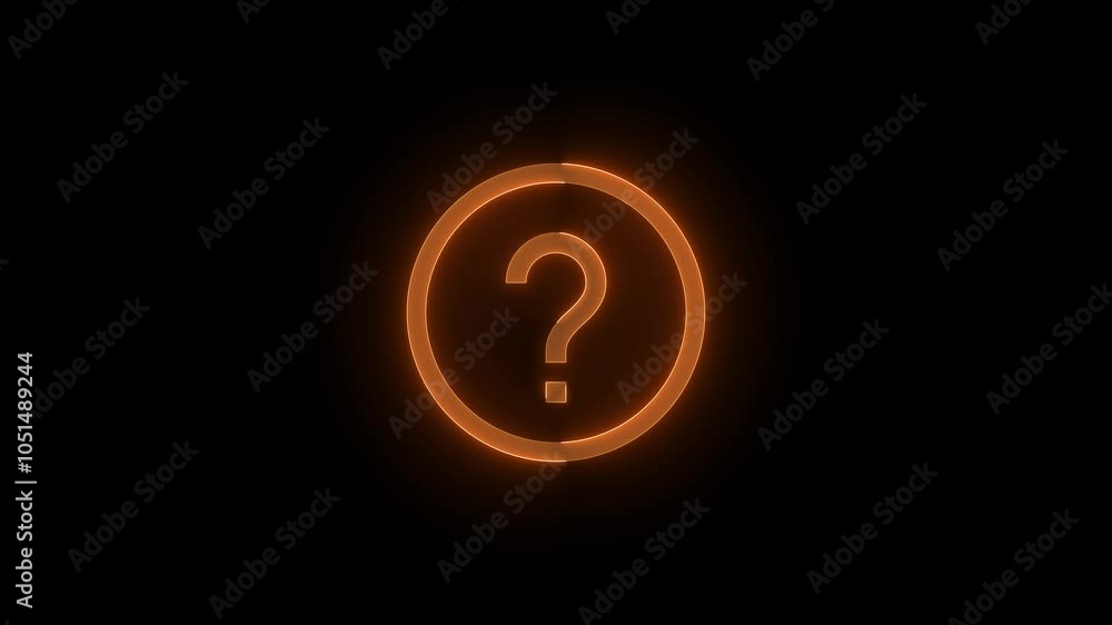 Unknown stroke icon glowing neon animation Unknown stroke icon glowing neon animation