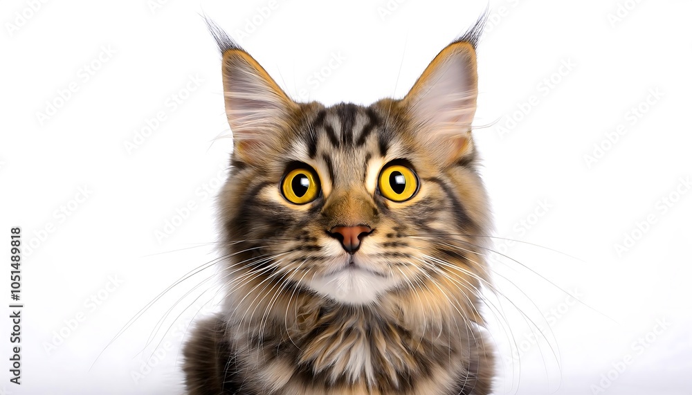 Obraz premium A charming portrait of a cat featuring its captivating eyes and soft fur, showcasing the beauty of this adorable domestic animal