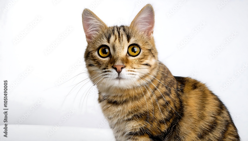 Obraz premium A charming portrait of a cat featuring its captivating eyes and soft fur, showcasing the beauty of this adorable domestic animal