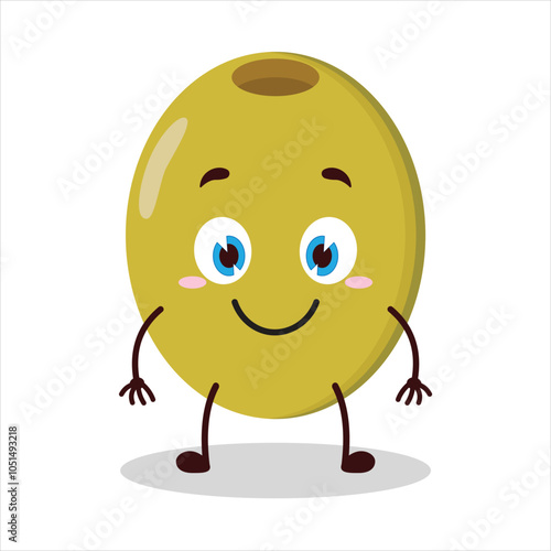 cute smile expression of olive character