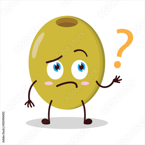 cute curious expression of olive character
