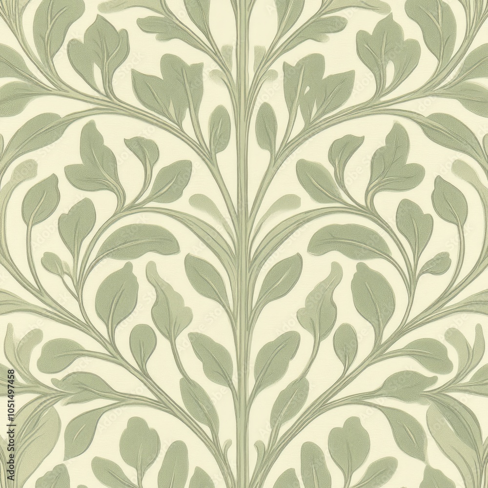 Delicate Hand-Drawn Olive Leaf Pattern Design Delicate Hand-Drawn Olive Leaf Pattern Design