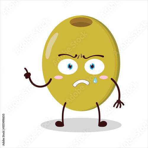cute weird expression of olive character