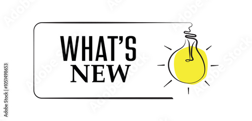what's new sign on white background	