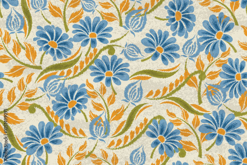 seamless floral motif in vector suitable for fabric, background, wallpaper, covers, etc	
