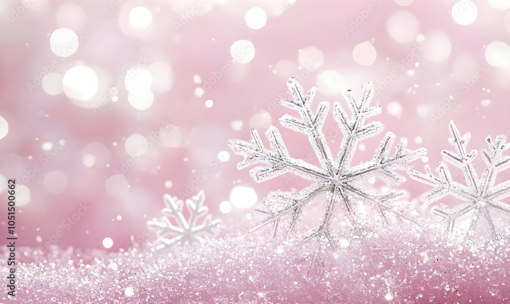 The Beautiful Snowflakes in Winter. AI generative. The Beautiful Snowflakes in Winter. AI generative.