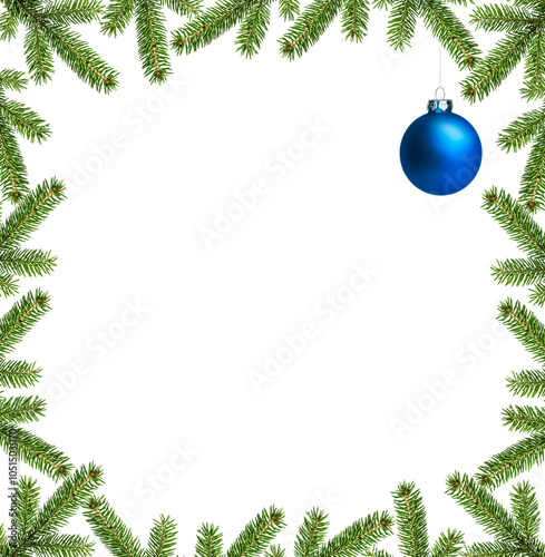 Tannenzweige in Form eines Rahmens