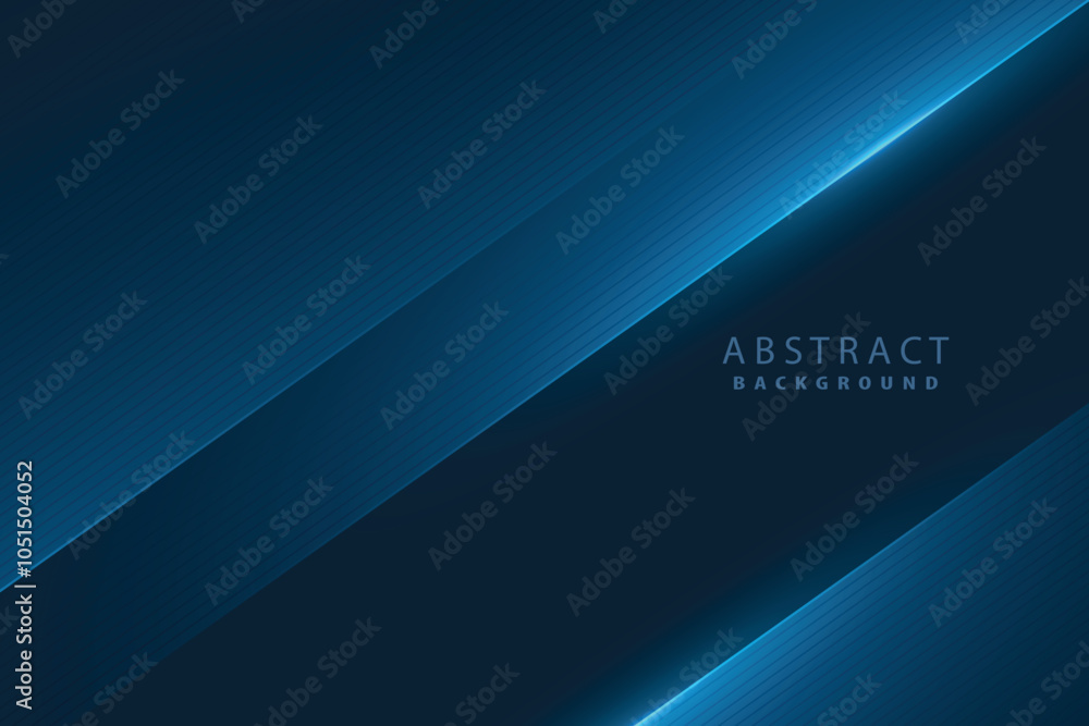 Fototapeta premium dark blue abstract background with modern glowing blue diagonal elements
