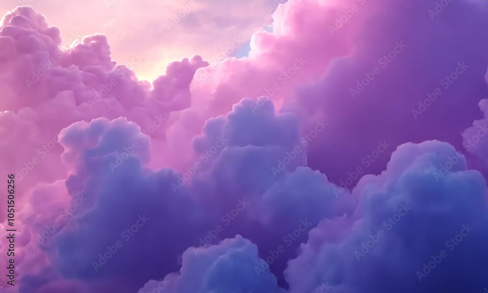 A Sky Filled with Pink and White Puffy Clouds at Sunset A Sky Filled with Pink and White Puffy Clouds at Sunset