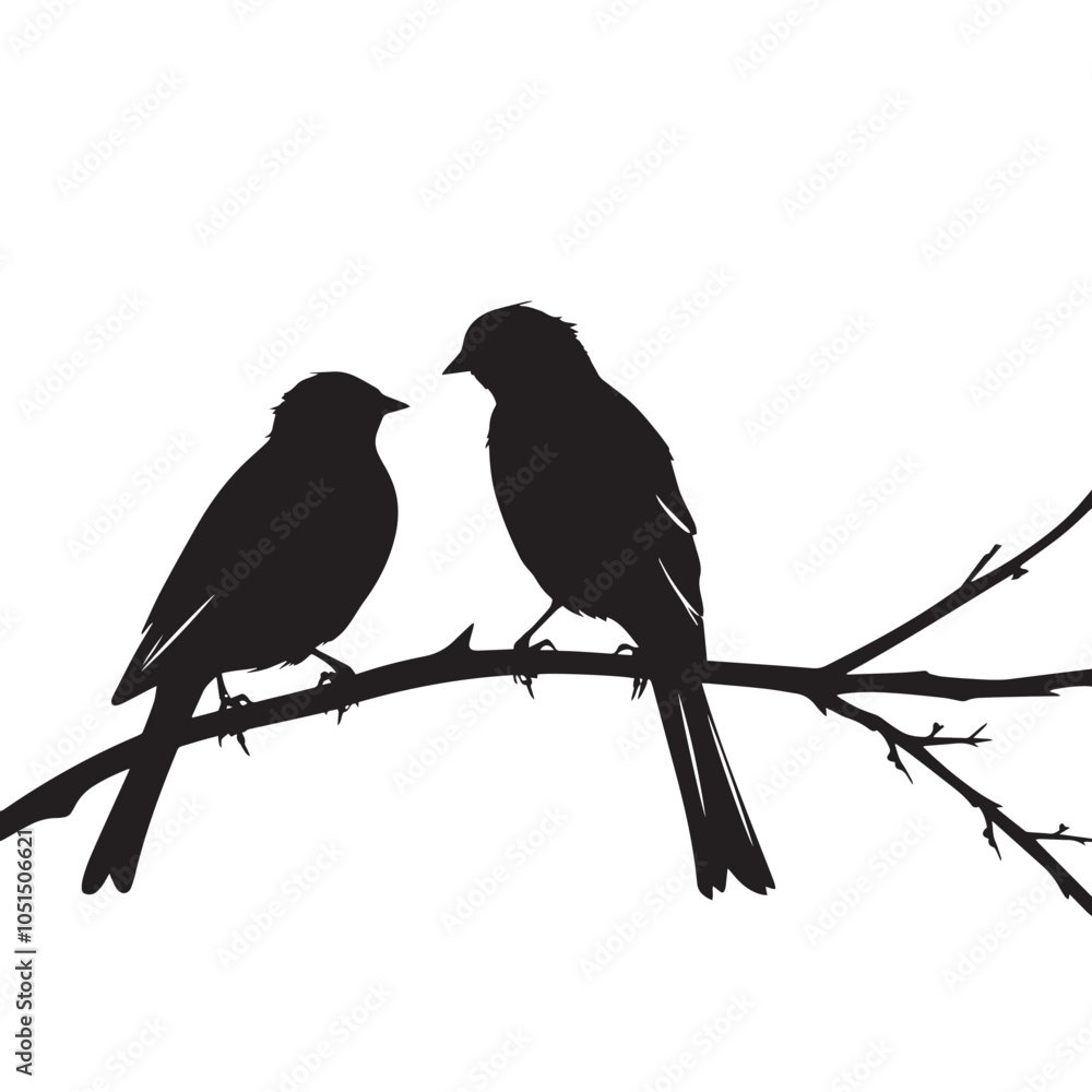 Obraz premium Canaries silhouette isolated in White background