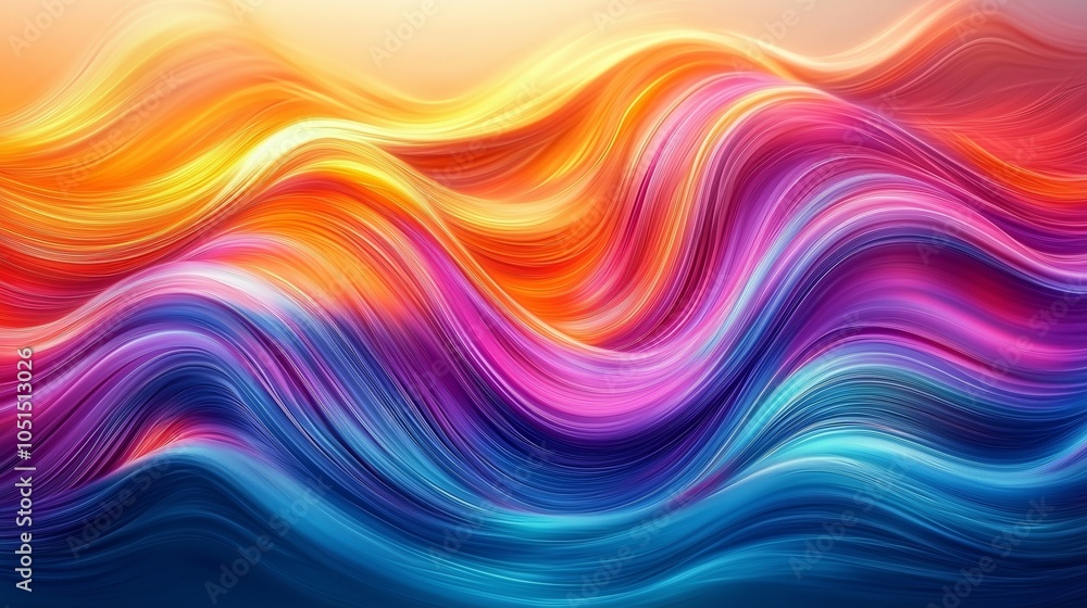A Vibrant Blend of Waves in Abstract Artwork Captivating Emotions A Vibrant Blend of Waves in Abstract Artwork Captivating Emotions