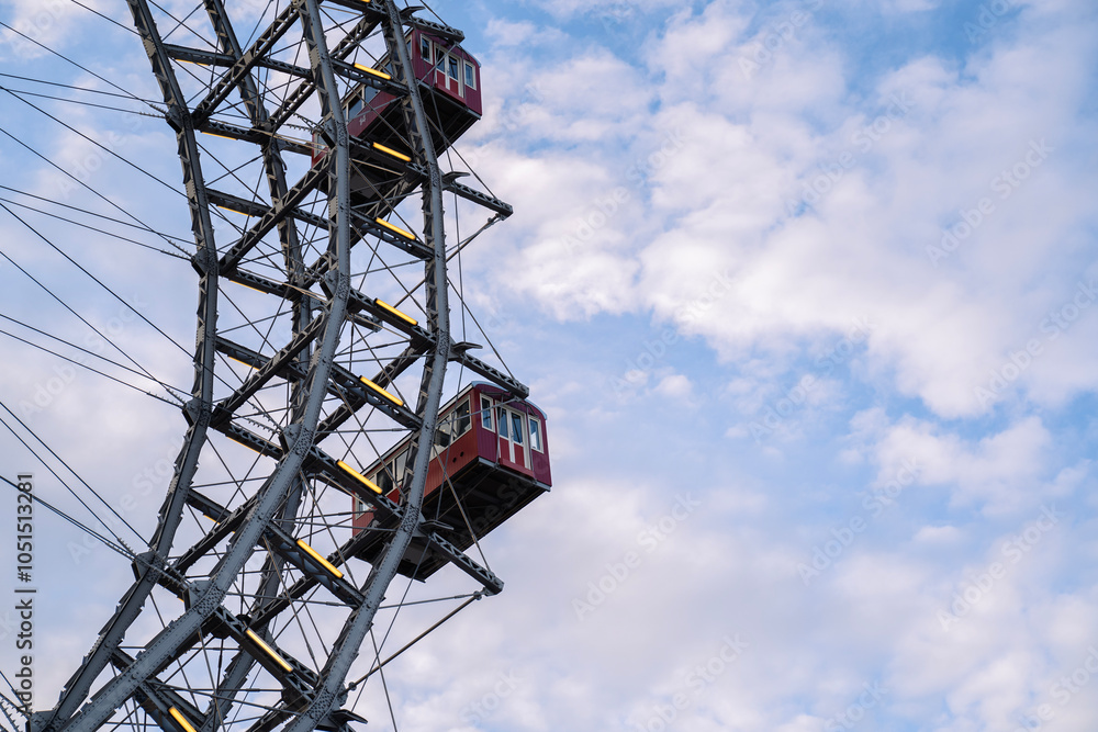Ferris wheel of Vienna Prater Park named as Wurstelprater Ferris wheel of Vienna Prater Park named as Wurstelprater