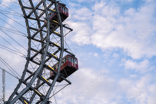 Ferris wheel of Vienna Prater Park named as Wurstelprater photo