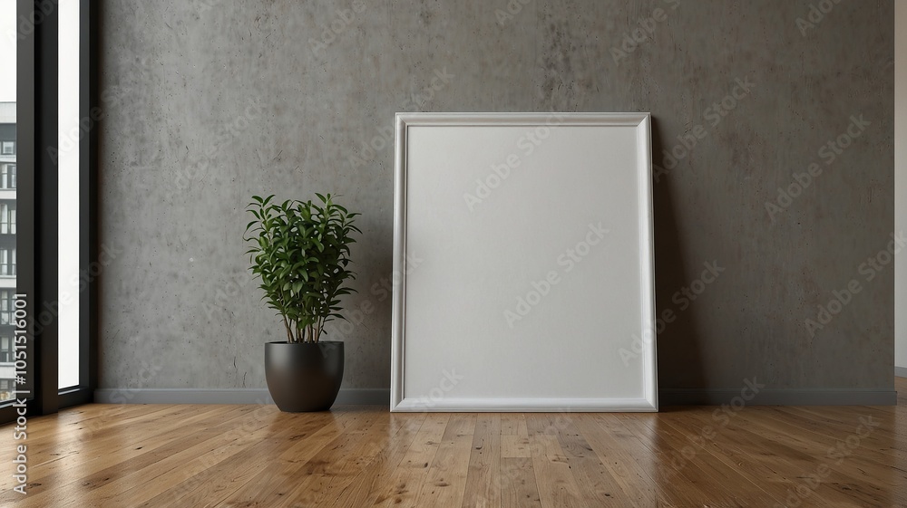 white frame with white sheet of paper white frame with white sheet of paper