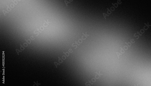 Gray white black dark color spot grainy backdrop design. Abstract vibrant glowing color spot noisy gradient, wave shaped, website cover, header, banner, poster.