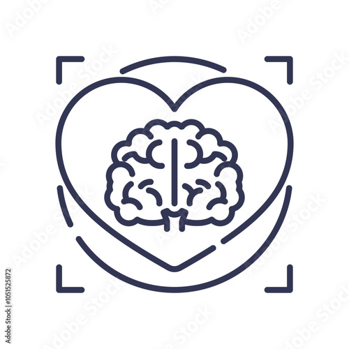Brain inside heart symbolizes emotional intelligence, blending intellect with empathy.