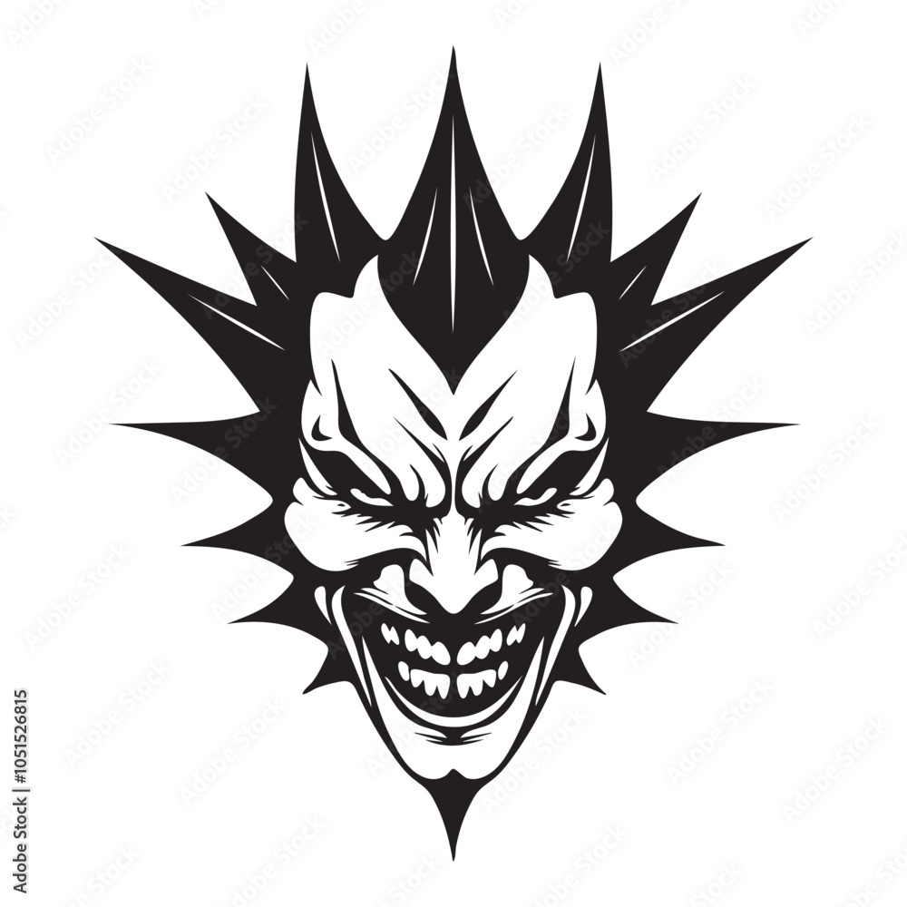 Fototapeta premium Unholy Jester Saint The Twisted Fool with a Sacred Edge