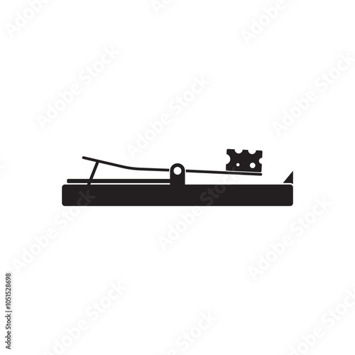 Mouse trap logo vector illustration