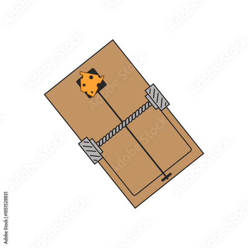 Mouse trap logo vector illustration