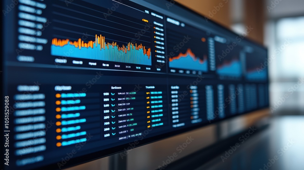Modern Holographic Investment Dashboard Display Modern Holographic Investment Dashboard Display