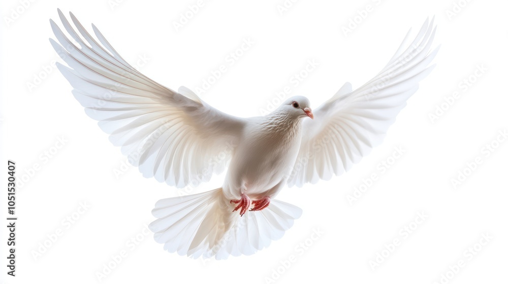 Obraz premium White Dove in Flight