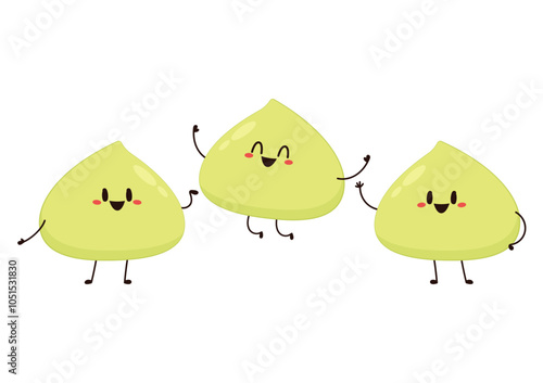 Wasabi mascot vector .Wasabi on white background. 