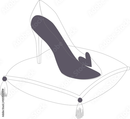 Stylish High Heel Shoe Illustration