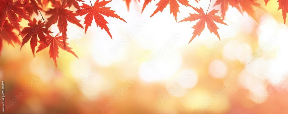 Colorful autumn leaves against a soft, glowing background. Colorful autumn leaves against a soft, glowing background.