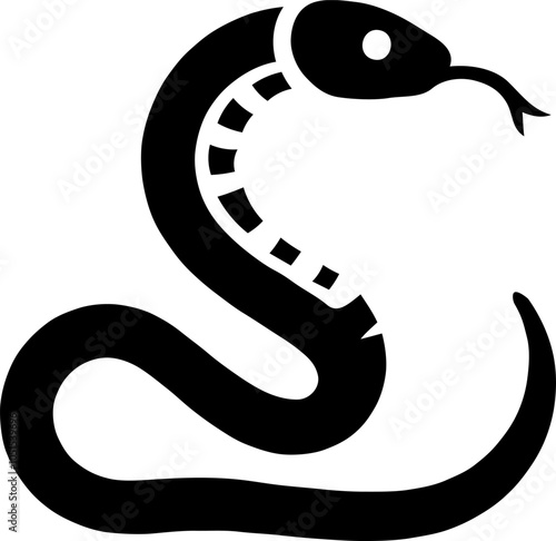 Chinese calendar snake. Symbol that represents wisdom, deep thought and cunning