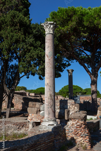 Wallpaper Mural Columns remaining from ancient structures. Archaeological sites in Italy. Torontodigital.ca