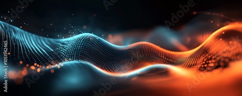 Versatile Abstract Digital Background for Technology, Neural Networks, AI, Sound, Graphics, Science Education, and More