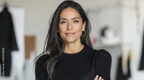 Free Download A successful CEO smiles confidently while standing in her modern office, showcasing her leadership and the atmosphere of achievement in a corporate environment - GFXLoad