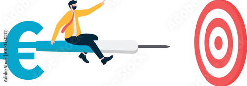 Aiming at the target and reaching the target and achieving business success,

