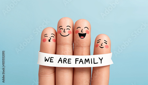 Happy Family Finger Art