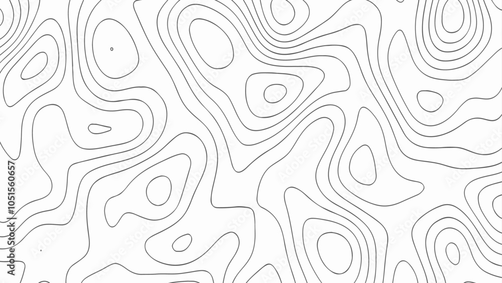 Fototapeta premium Topographic contour map. Vector cartography illustration.