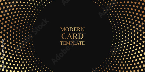 Modern geometric luxury black background or header for business or presentation or greeting card with golden geometric art.