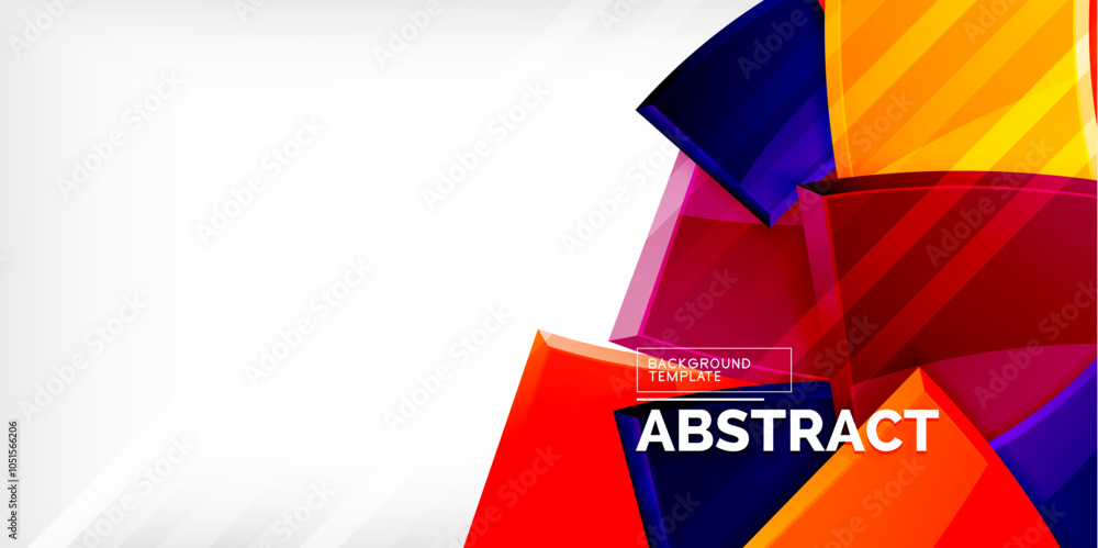 Round 3d shapes, plates background. Creative composition design template Round 3d shapes, plates background. Creative composition design template